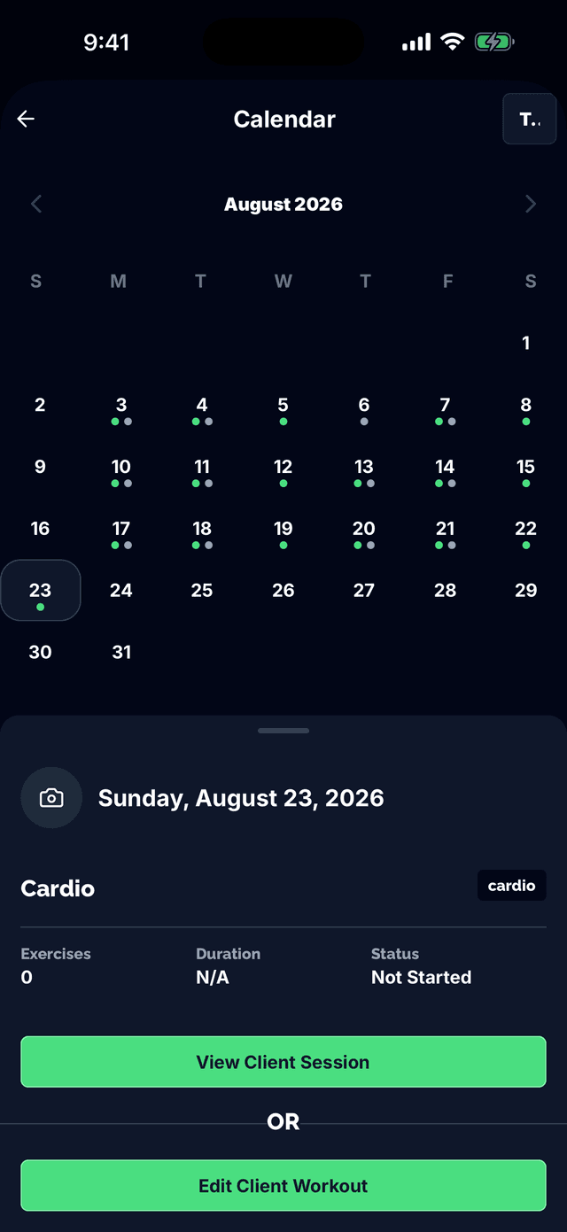 Moving a session to a different date
