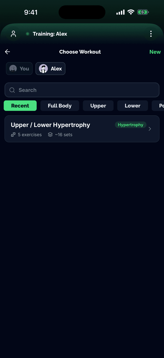 Pulling client data to coach's device